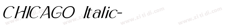 CHICAGO Italic字体转换